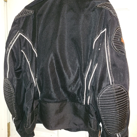 - Mens Xelement black mesh armored motorcycle jacket XXL - Picture 12 of 13
